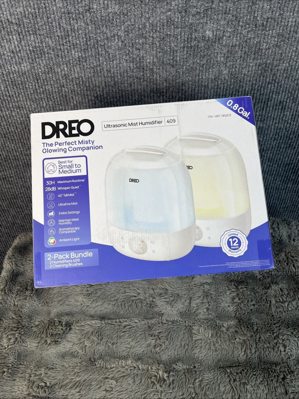 Dreo Ultrasonic Mist Humidifier 0.8 Gal – 2 Pack, Quiet, Auto Shut-Off